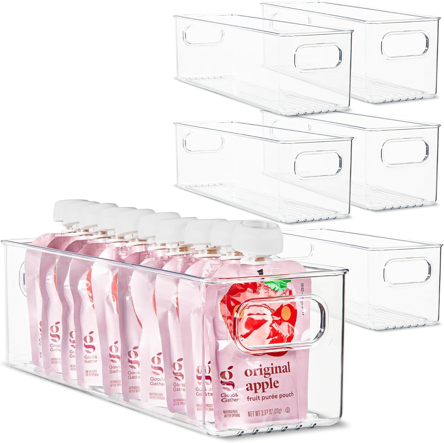 Plastic Food Storage Bins for Kitchen and Pantry Organization