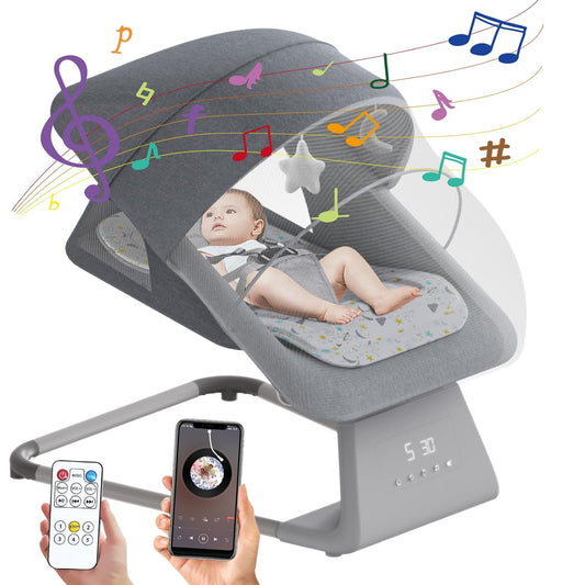 Portable Remote Baby Swing with 11 Lullabies