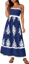 Summer Dress for Women Floral Spaghetti Strap Boho Maxi