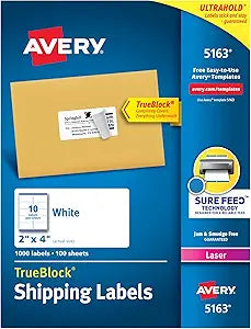 Avery Shipping Address Labels for Laser Printers, 1,000 Count