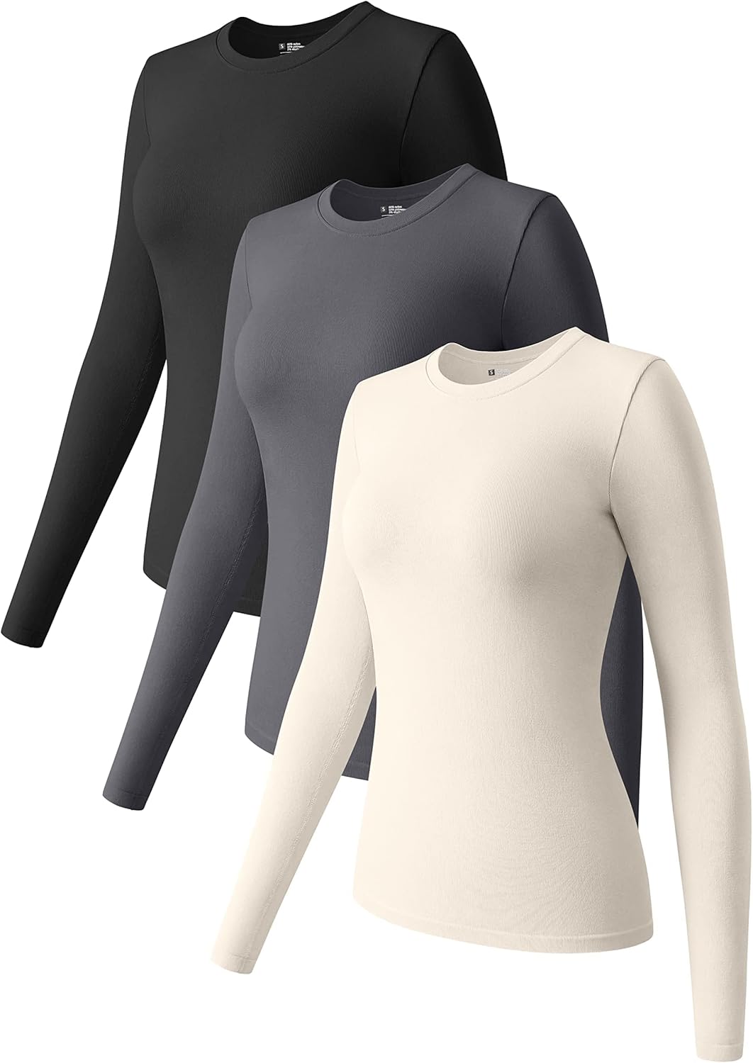 OQQ Womens 3 Piece Long Sleeve Tops for Casual Outfits
