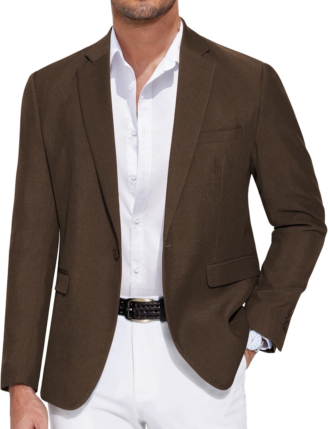 COOFANDY Men's Casual Blazer One Button Sport Coat Slim Fit