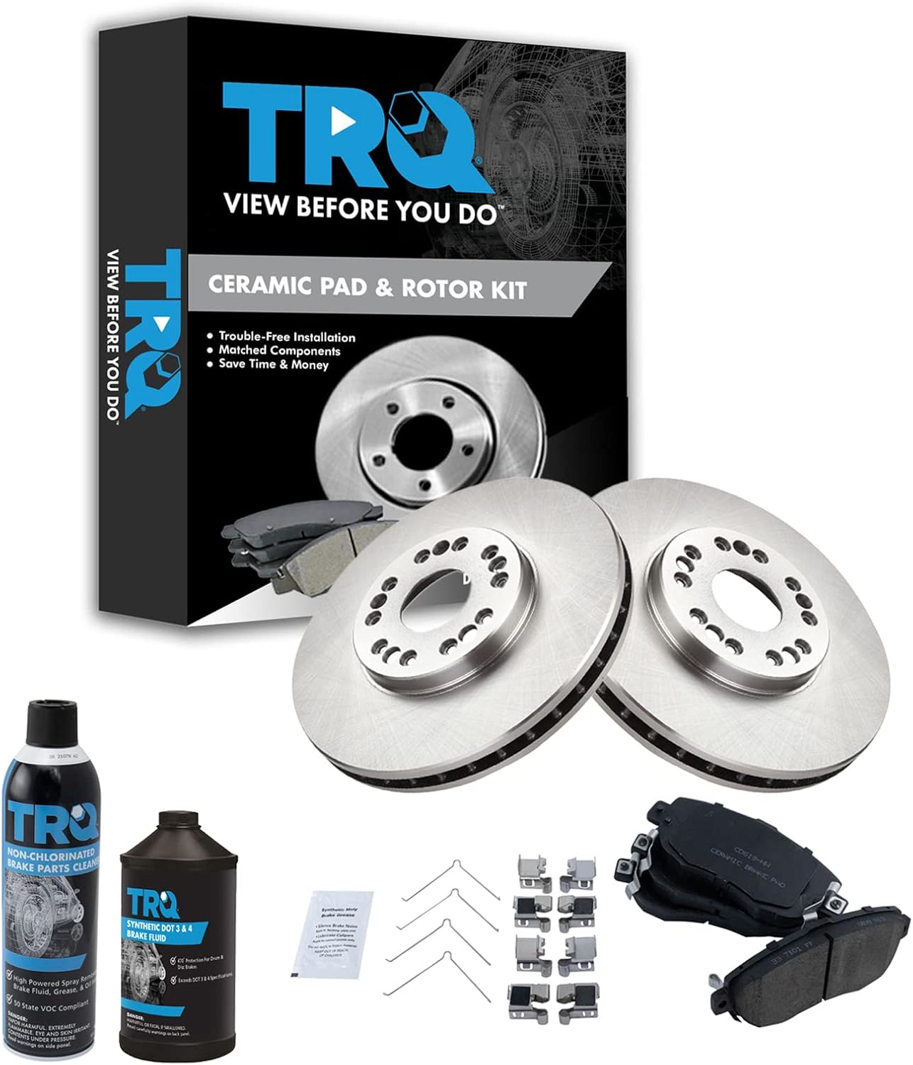 TRQ Front Brake Pad & Rotor Kit for Lexus GS300 and IS300