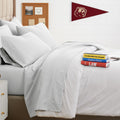 Twin XL 4-Piece Dorm Sheets Set - 21in Extra Deep Pocket White