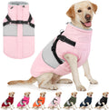 AOFITEE Dog Coat Large Dog Jacket with Built-In Harness - Warm