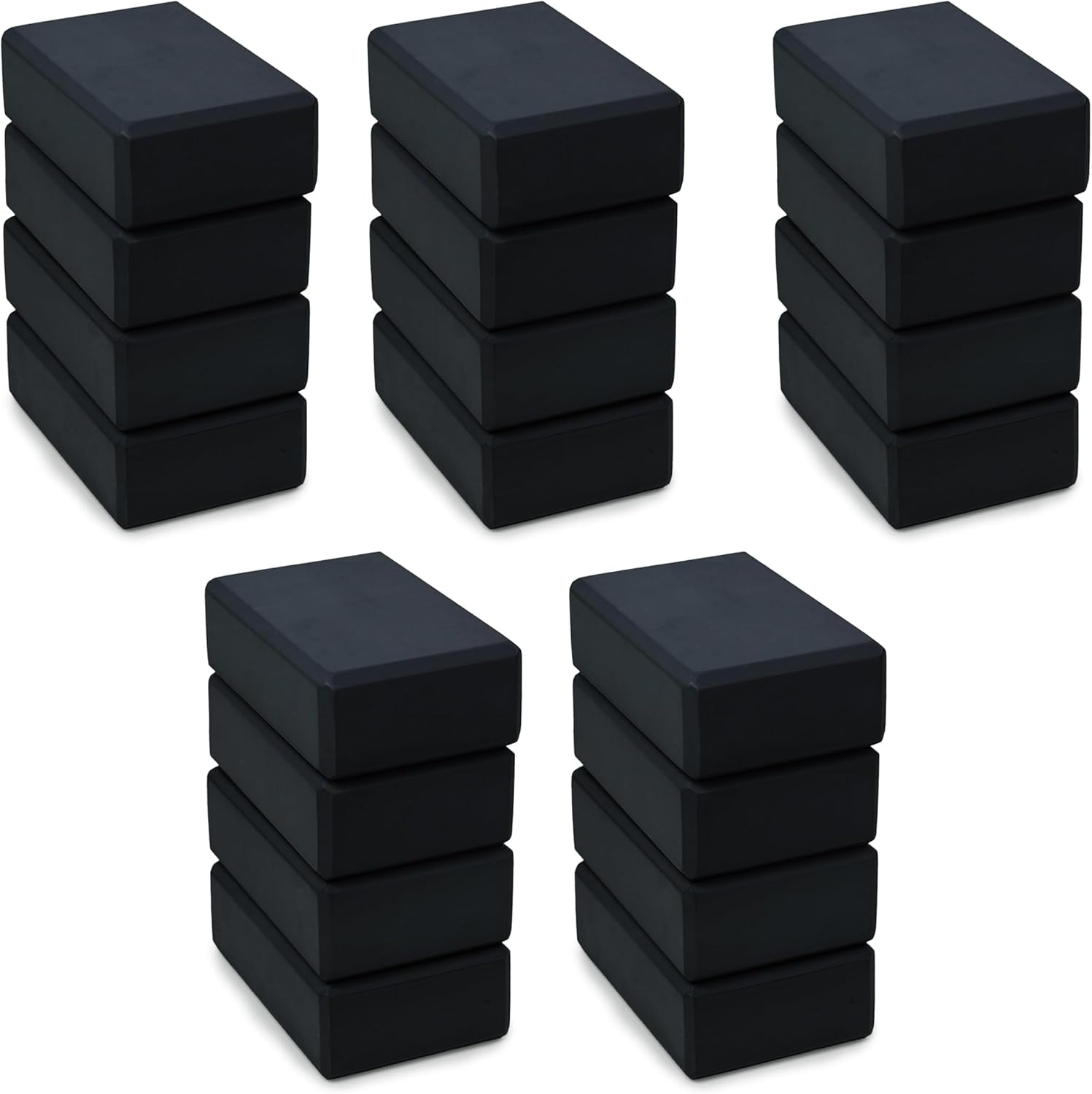 UPWARD FIT: Firm & Supportive 3 Yoga Blocks - Bulk Pack of 20 for Stretching, Pilates & Workouts!