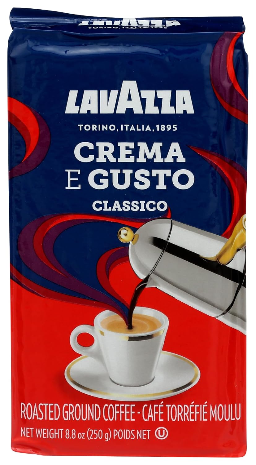 Lavazza Crema e Gusto Ground Coffee, Italian Flavor in Bricks