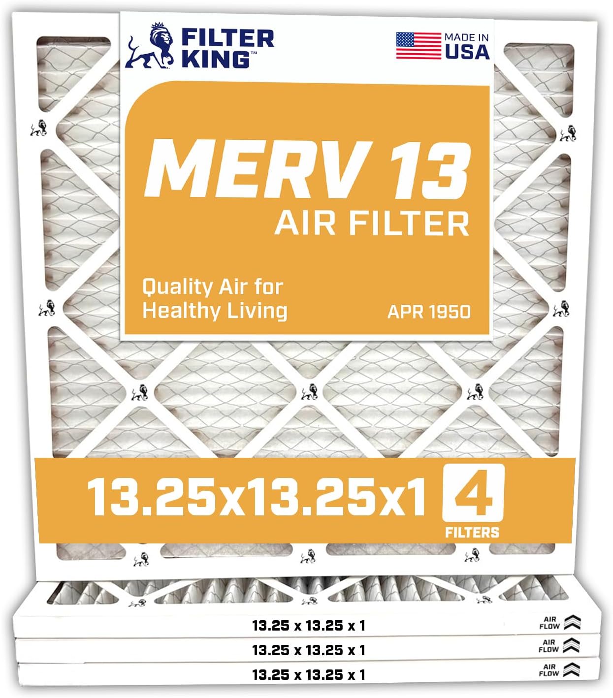 MERV 13 Air Filter 4-Pack for HVAC Systems - Filter King