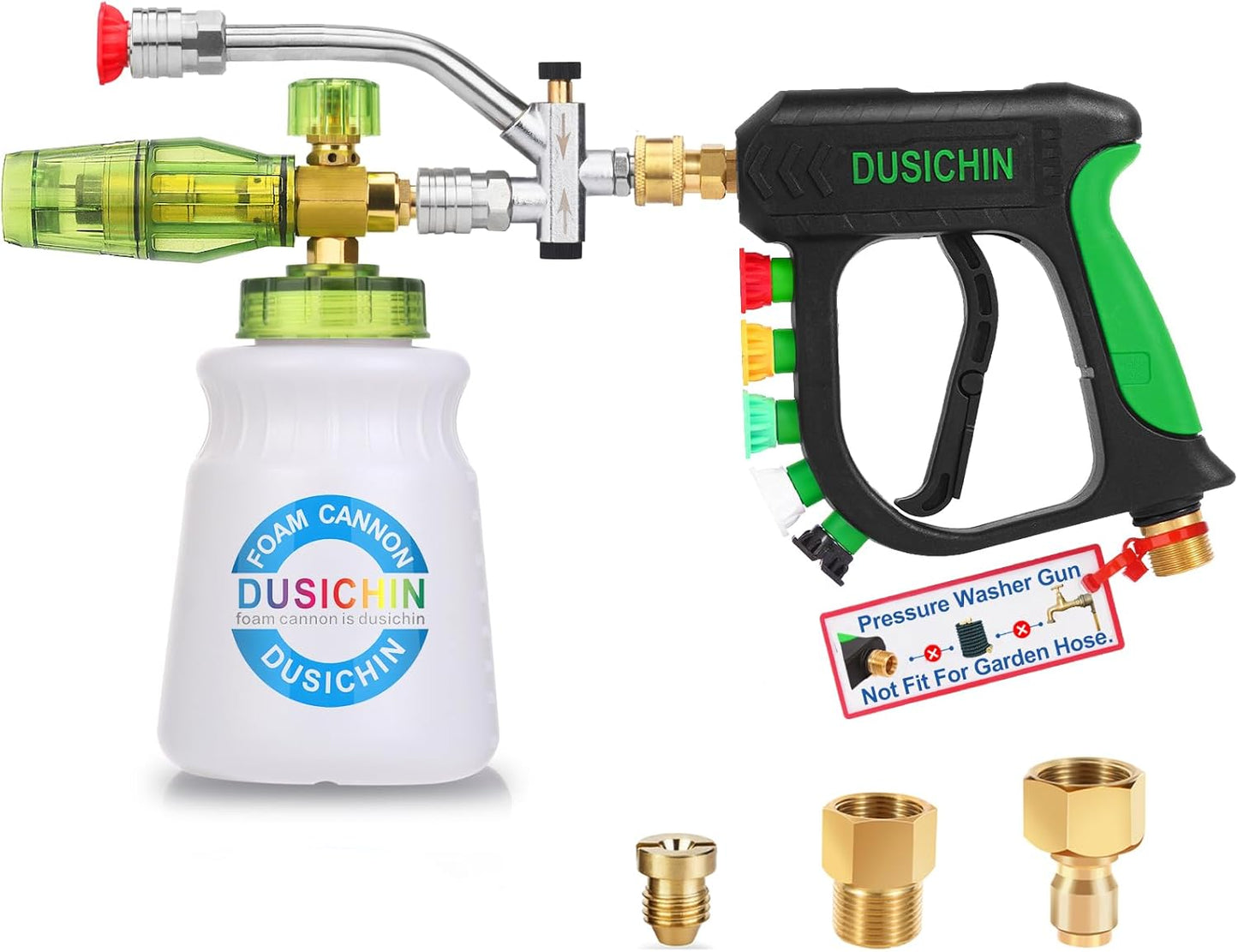 DUSICHIN Short Pressure Washer Gun with Foam Cannon Kit Review