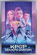 KPop Demon Hunters 22.4L x 14.7W Framed Wall Poster - Silver
