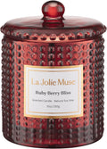 Ruby Berry Bliss Scented Candle - Festive 10 oz Soy Jar