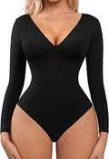 FeelinGirl Bodysuit for Women Tummy Control Scoop or V Neck - Slim Fit