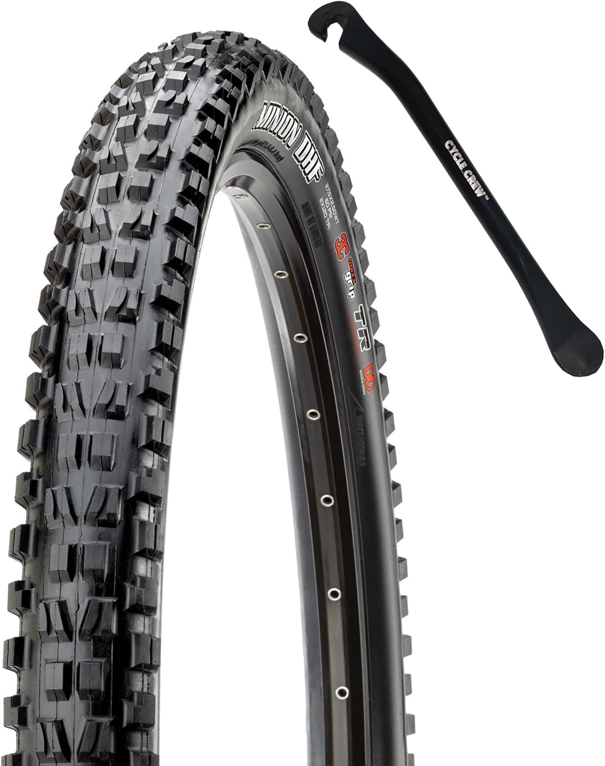 MAXXIS Minion DHF Mountain Bike Tire Bundle with Tire Lever