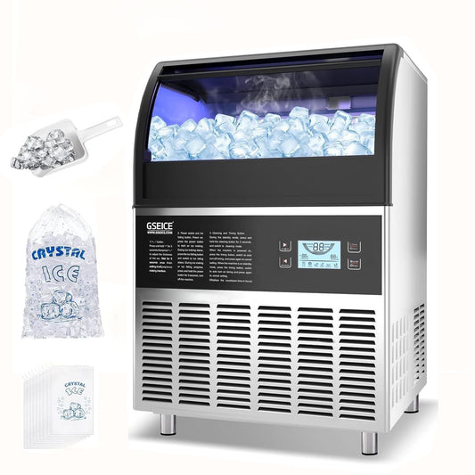200lb Daily Output Commercial Ice Maker: Endless Ice Supply!