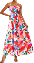 Summer Dresses for Women 2025 Spaghetti Strap Floral Boho Maxi