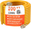 Heavy Duty 100 ft 12/3 Outdoor Extension Cord - Durable Visibility