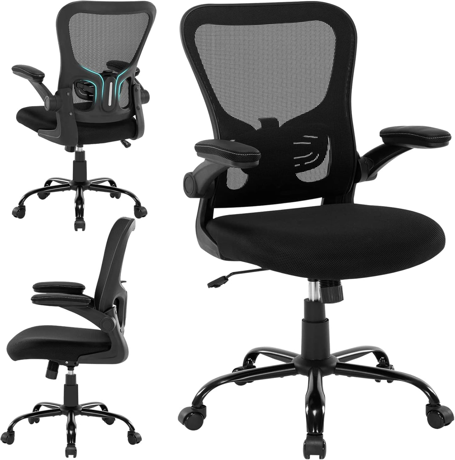 Adjustable Lumbar Support Office Chair - Comfort & Style!
