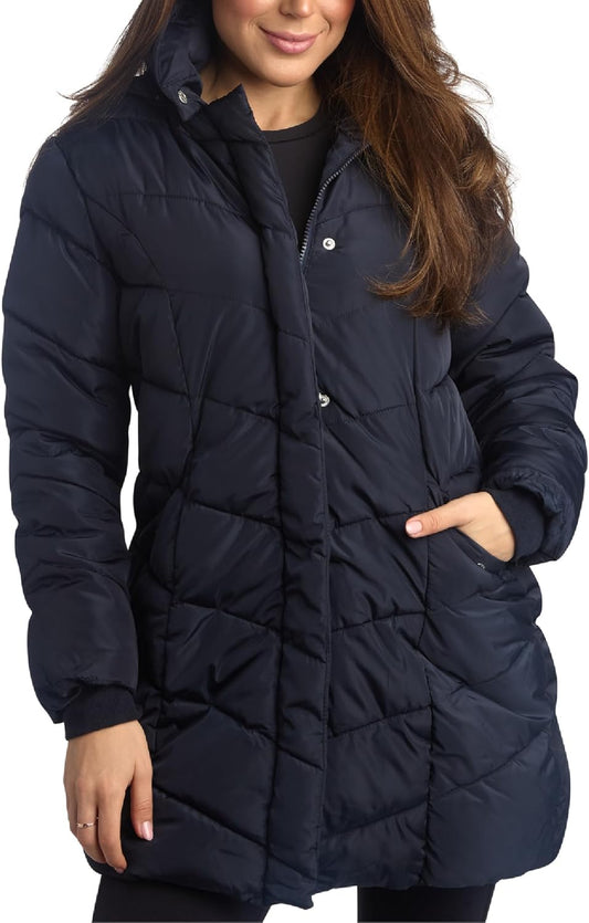 Stylish Long Puffer Coat for Women - Heavyweight Insulated Jacket