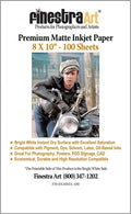 8 in x 10 in Premium Arctic Matte Inkjet Photo Paper - 100 Sheets