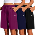 Women's Quick Dry High Waisted Bermuda Shorts - Comfortable All-Day go