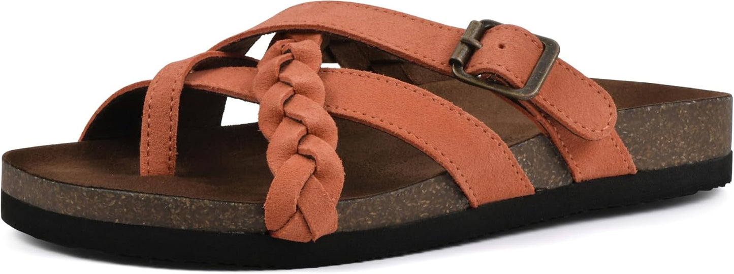 WHITE MOUNTAIN Women's Harrington Braided Sandal for Comfort