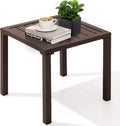 Aluminum Outdoor Side Table - Weather Resistant Poolside End Table