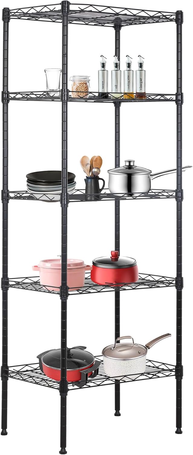 5-Tier Wire Storage Shelves for Home & Garage by BestOffice