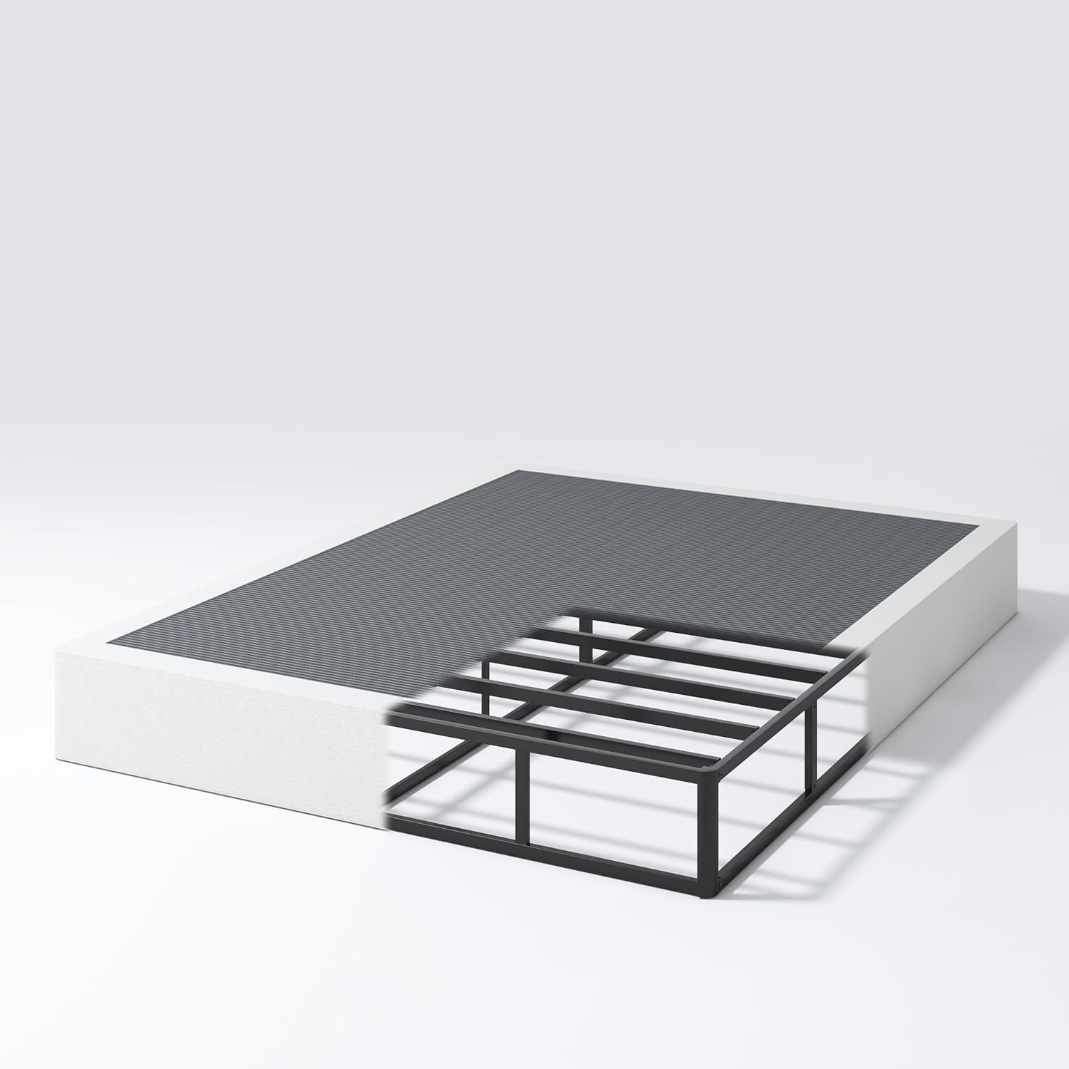 Box Spring for Queen Bed, Strong Metal Frame, Easy Assembly