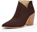 Womens Pointed Toe Ankle Boots with Cutout Side Zipper - Chic