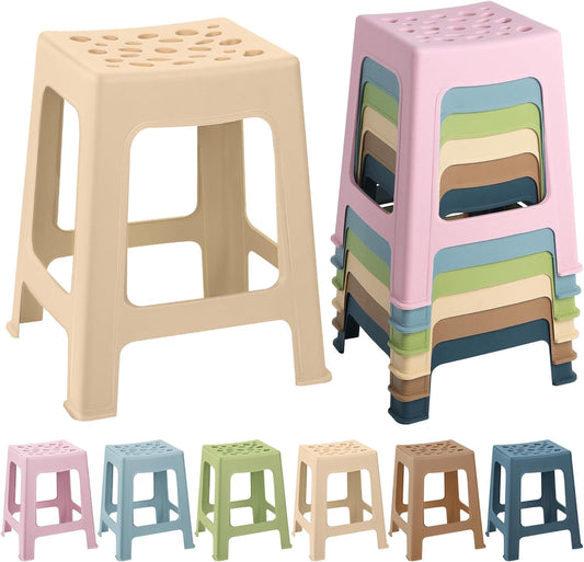 Colorful 6 Pack Plastic Stools for Flexible Seating Options