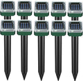 Mole Repellent Solar Powered - Ultrasonic Snake & Gopher Repeller