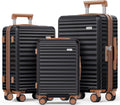 20/24/28 in Black Hardside Luggage Set - Durable Polycarbonate