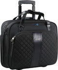 KROSER Rolling Laptop Bag Quilted - Water-Repellent 15.6in Carry On