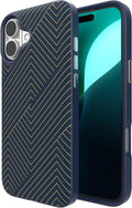 ZAGG London Snap Case for iPhone 16 Plus - Geometric Fabric Protection