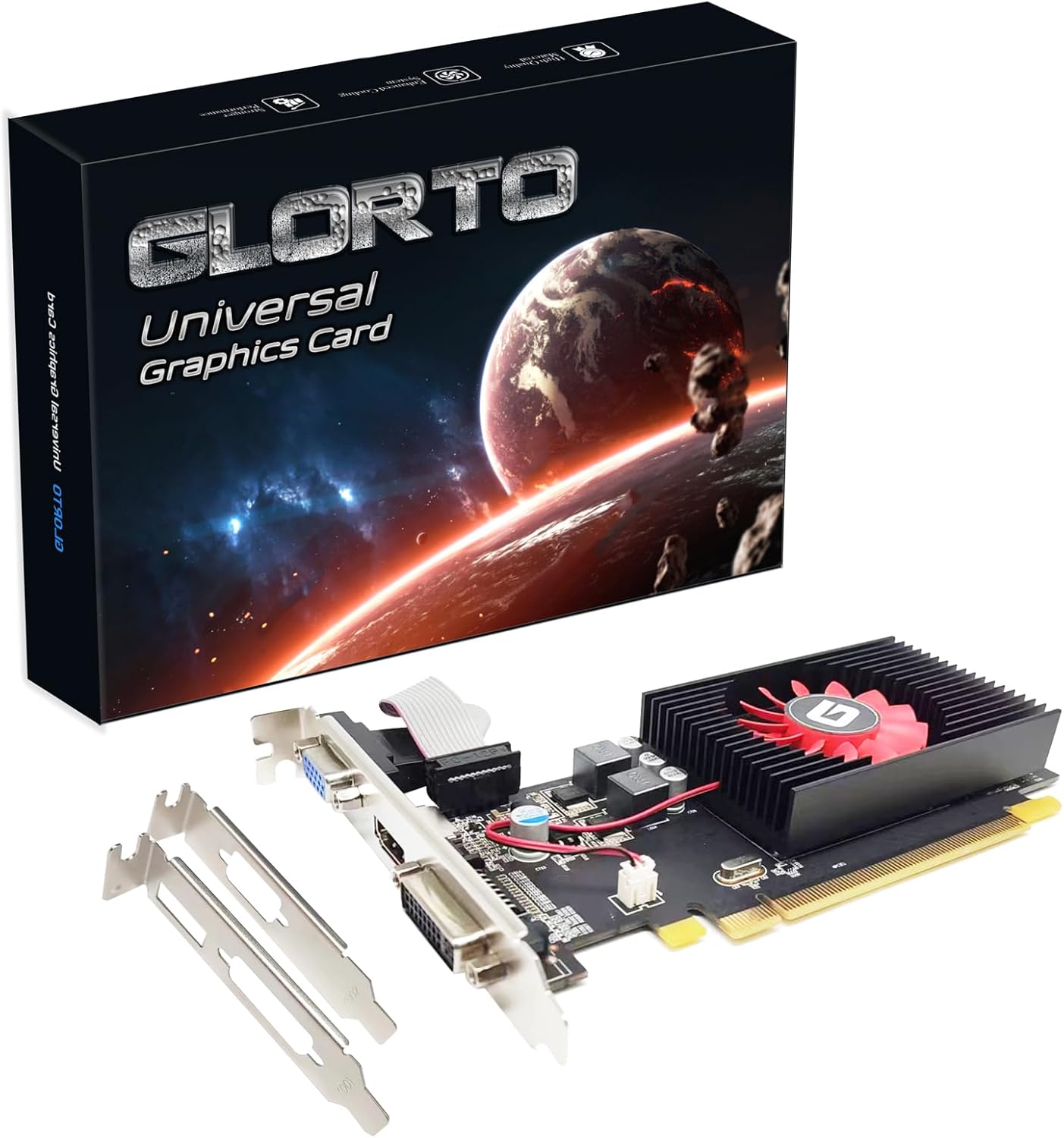 Glorto Radeon HD 5450 1GB - Low Profile HDMI/VGA/DVI