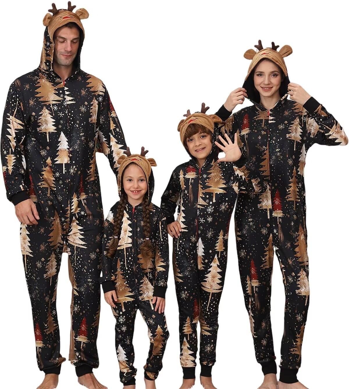 Matching Christmas Pajamas for Family Couples Onesies Sleepwear