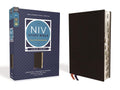 NIV Study Bible Large Print Bonded Leather Black - Revised Edition