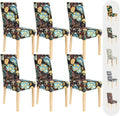 Secgo Dining Chair Covers 6 Pack Blue - Modern Fit and Machine