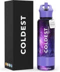 Coldest Insulated Water Bottle with Straw Lid - 40 oz Cold Retention