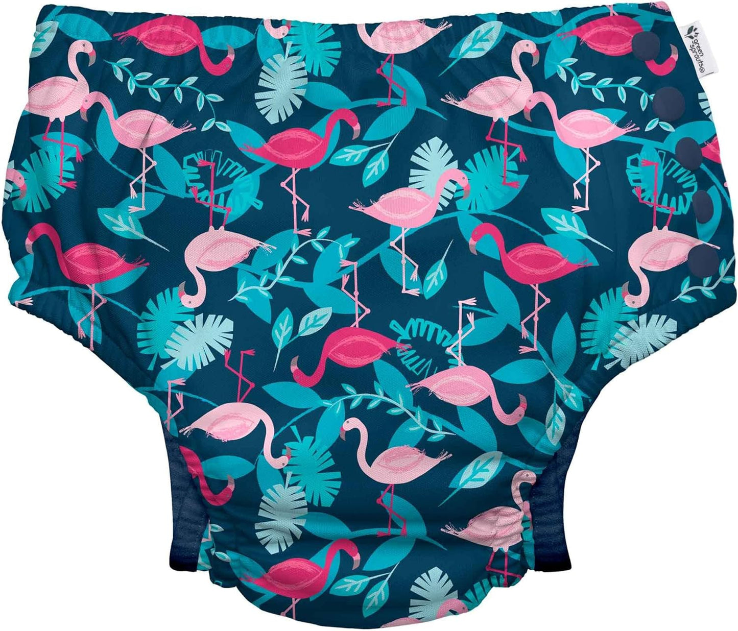 UPF 50 Reusable Swim Diaper - Navy Flamingos - 18 mo