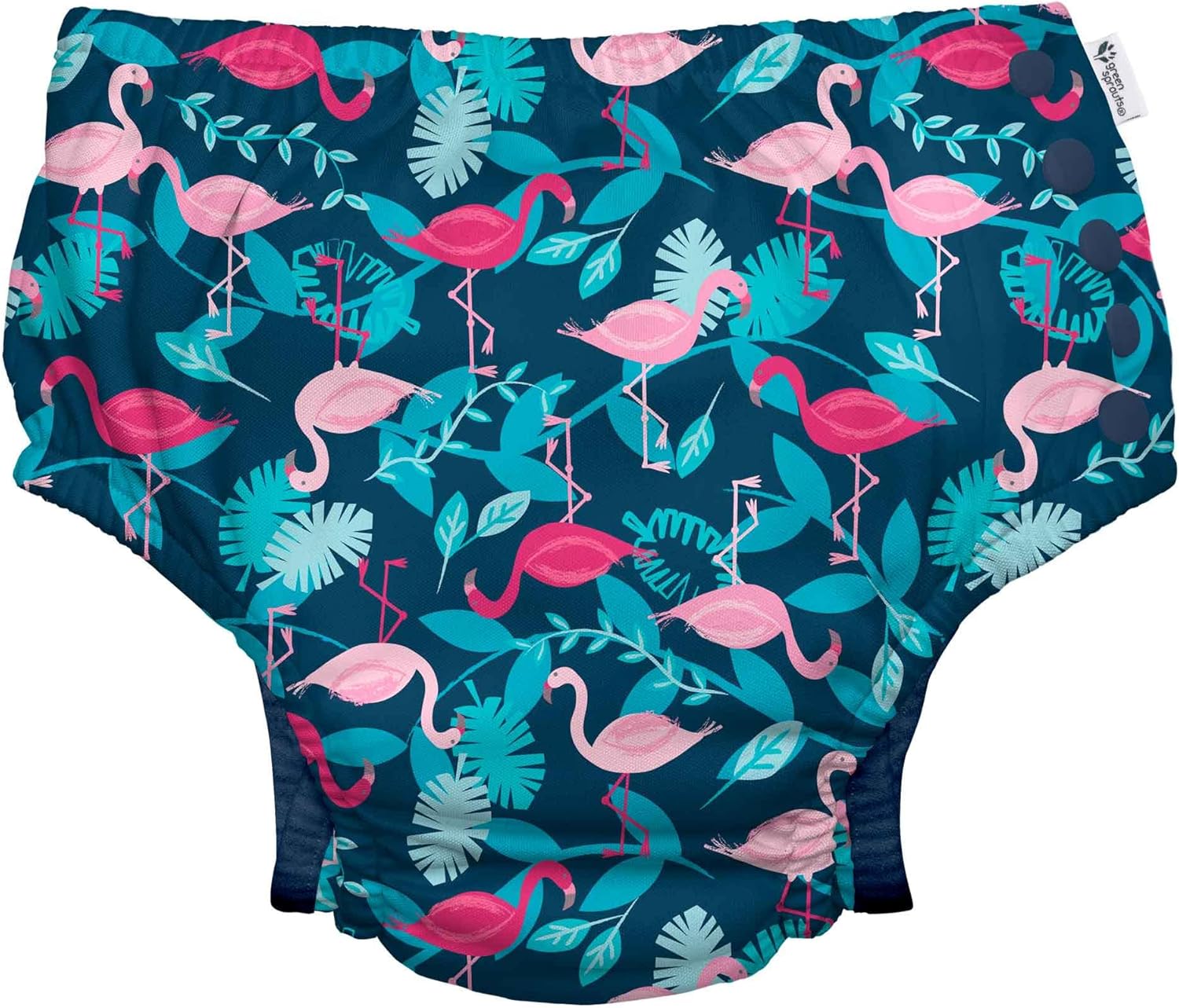 UPF 50 Reusable Swim Diaper - Navy Flamingos - 18 mo