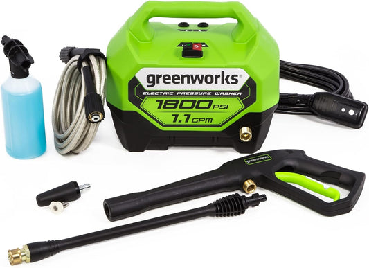 Greenworks 1800 PSI Electric Pressure Washer for All Surfaces