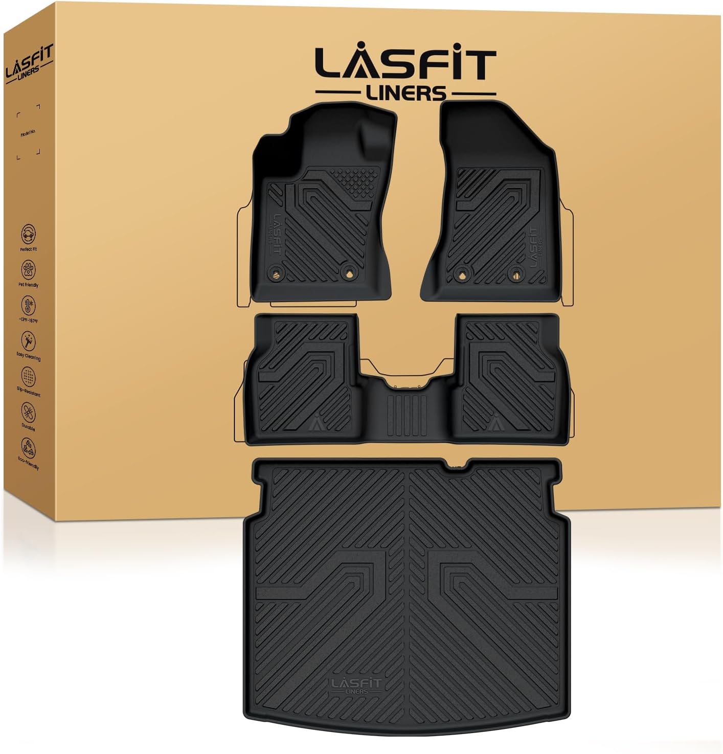 Custom Fit LASFIT Floor Mats for Jeep Compass 2017-2025 Models