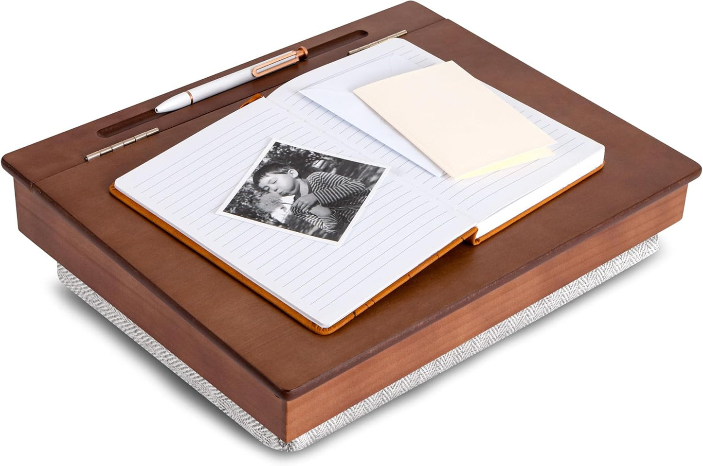 LapGear Acacia Wood Lap Desk - Storage - Java Finish