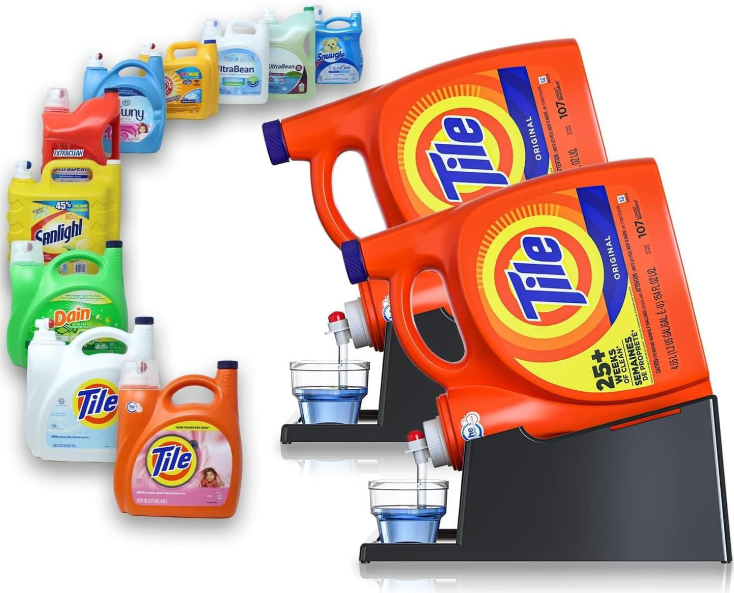 TidyFriend Liquid Laundry Detergent Holder with Drip Tray