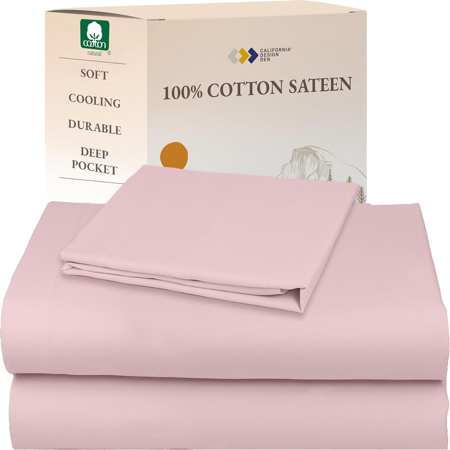 California Design Den XL Twin Sheets Set - Soft Cotton Bedding