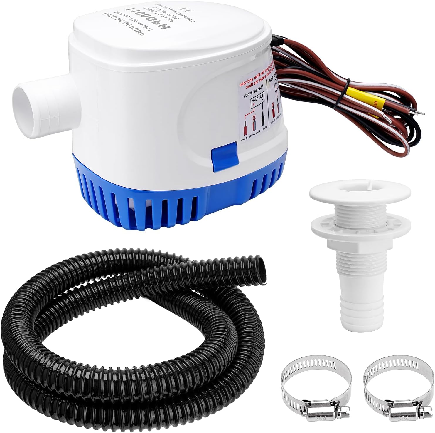 1100GPH 12V Automatic Boat Bilge Pump Kit for Easy Use