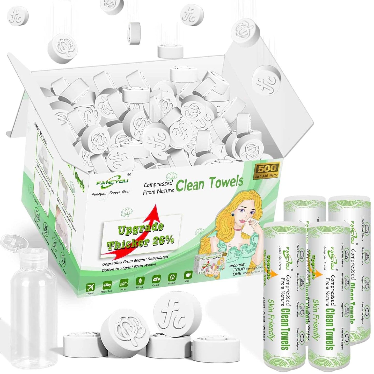 Compressed Face Towels for Easy Cleansing and Travel Use