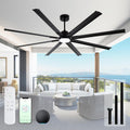 84 in Industrial Ceiling Fan with Light - Quiet High CFM Performance