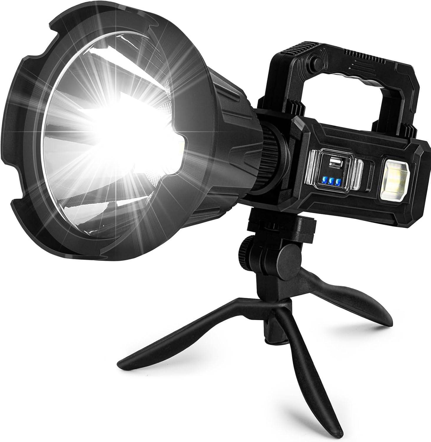 Rechargeable Spotlight with Tripod and 3000 High Lumens Power